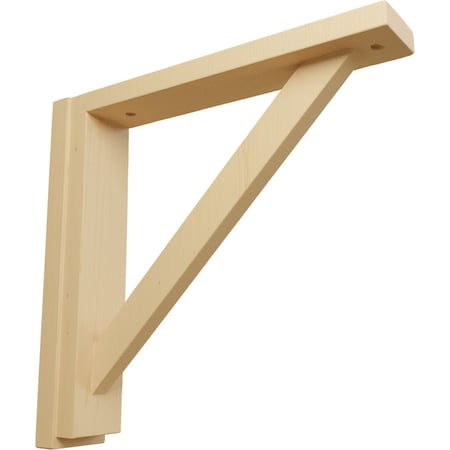 Ekena Millwork 2 1/2"W x 12 3/4"D x 12 1/4"H Traditional Shelf Bracket, Alder BKT02X12X12TRAL